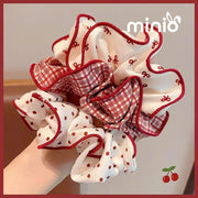 Scrunchies hoạ tiết đỏ