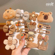 Set 10 kẹp mái Capybara trà sữa