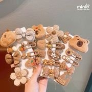 Set 10 kẹp mái Capybara trà sữa