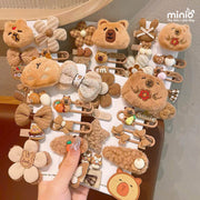 Set 10 kẹp mái Capybara trà sữa