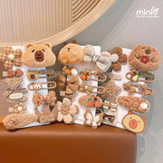 Set 10 kẹp mái Capybara trà sữa