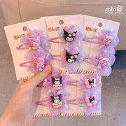 Set 2 kẹp mái Kuromi hoa voan PK