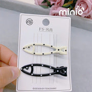 Set 2 kẹp mái mỏ vịt cá chấm bi