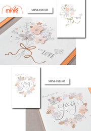 Thiệp 3D pastel đính đá/ngọc