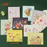 Thiệp hoa 3D óng ánh 14x18cm