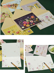 Thiệp hoa 3D óng ánh 14x18cm