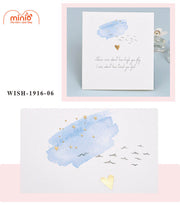 Thiệp hoạ tiết ánh vàng 12,5 x 13,5cm