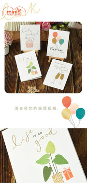 Thiệp hoạ tiết ánh vàng 10,5 x 14cm