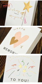 Thiệp hoạ tiết ánh vàng 10,5 x 14cm