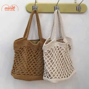 Túi cói đan len mắt thưa Sp134