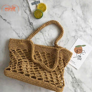 Túi cói đan len mắt thưa Sp134