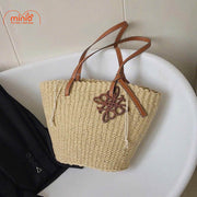 Túi cói quai da Loewe Sp345