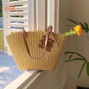 Túi cói quai da Loewe Sp345