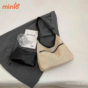 Túi cói quai da thắt nút Sp465