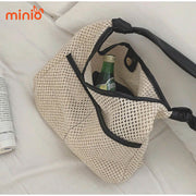 Túi cói quai da thắt nút Sp465