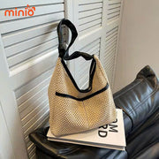 Túi cói quai da thắt nút Sp465