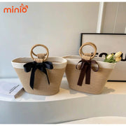 Túi cói thừng tay tròn thắt nơ Sp421