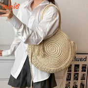 Túi cói tròn Sp370