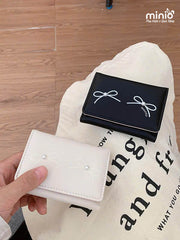 Ví gấp 3 hai nơ đính ngọc DH