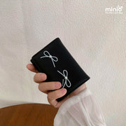 Ví gấp 3 hai nơ đính ngọc DH