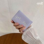 Ví gấp 3 hai nơ đính ngọc DH