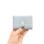 Ví gấp 3 charm thú trong suốt DH