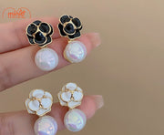 Bông tai hoa trà đính ngọc đổi màu