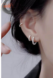 Bông tai bấm tròn