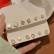 Set khuyên vuông ẩn xà cừ