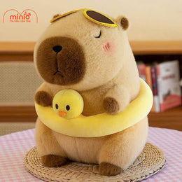 Capybara phao vịt đeo kính