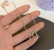 Dây chuyền titan 040 trái tim rỗng MH