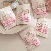 Vỉ 3 kẹp mái màu hồng