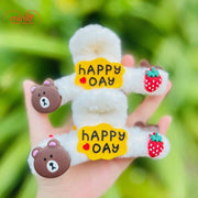Kẹp tóc lông gấu Happy Day