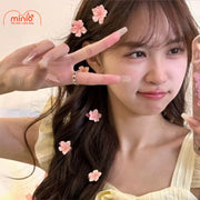 Túi 5 kẹp mỏ vịt hoa đào nhí