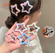 Kẹp mái lông hình sao đính charm