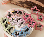 Kẹp mái lông hình sao đính charm