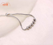 Lắc tay inox dây nhuyễn 5 bi tròn