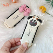 Gương lược gấp trắng đen