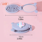 Gương lược gỡ rối gắn charm dẻo