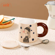 Ly sứ cô gái nắp gương J142