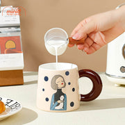 Ly sứ cô gái nắp gương J142