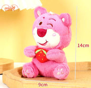 Móc khóa bông gấu ôm dâu