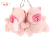 Móc khoá Capybara hồng rút mũi