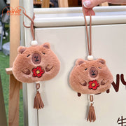 Móc khóa Capybara thêu hoa