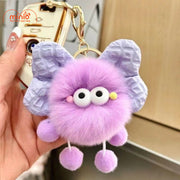 Móc khóa quat bông đeo nơ