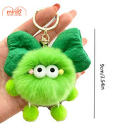 Móc khóa quat bông đeo nơ