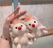 Móc khóa bông nhím xù