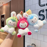 Móc khóa bông thỏ nón cà rốt