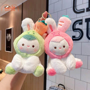 Móc khóa bông thỏ nón cà rốt