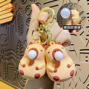 Móc khóa Capybara thổi bóng